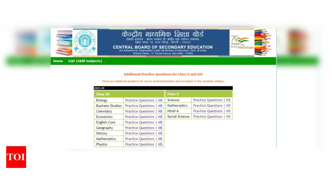 CBSE Uploads Another Sample Paper with 50% Competency Questions for Class 10 and 12  - Times of India