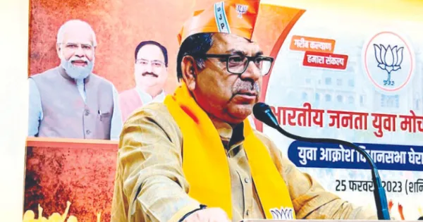 बीजेपी के विजय संकल्प 2023 के लिए 3 सालों से अपना संकल्प निभा रहे है सतीश पूनियां