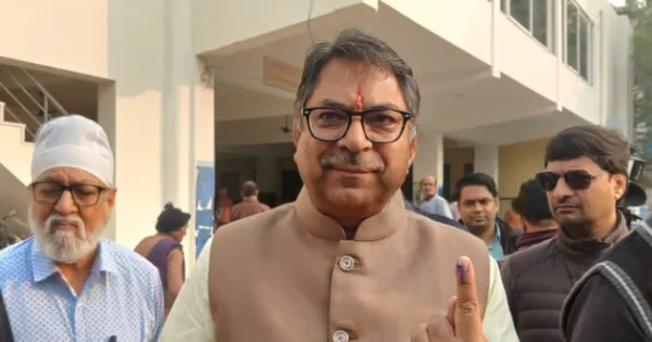 सतीश पूनिया ने किया मतदान 