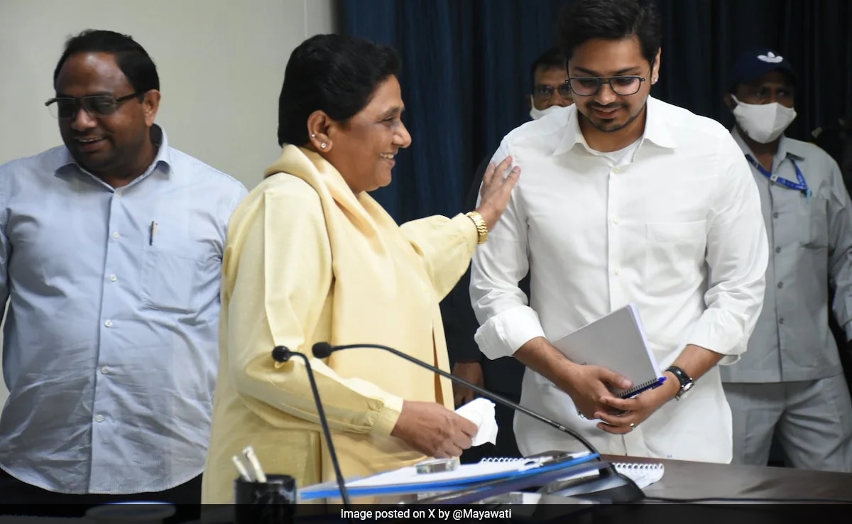BSP प्रमुख मायावती ने भतीजे आकाश आनंद को बनाया अपना राजनीतिक उत्तराधिकारी