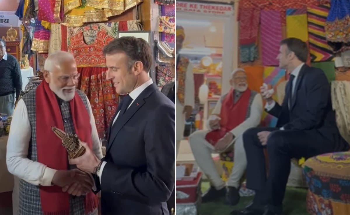 VIDEO : जयपुर में PM मोदी ने फ्रांस के राष्ट्रपति से की