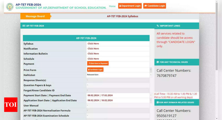 AP TET 2024: Online Applications Open for Andhra Pradesh Teacher ...