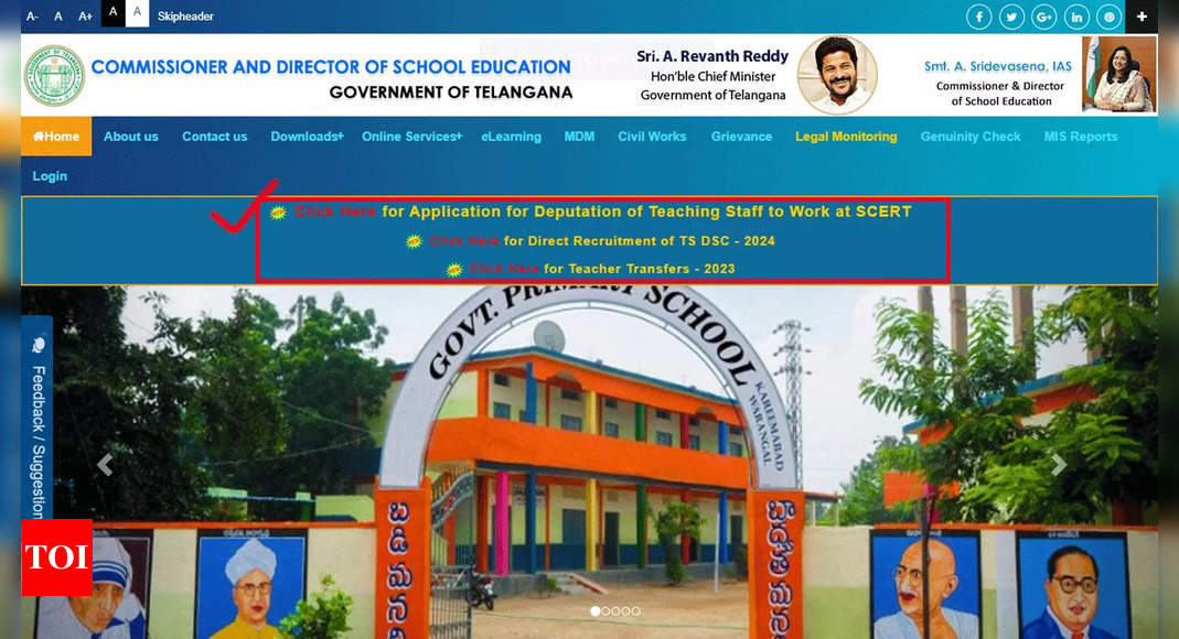 TS DSC registration for 11062 posts starts from today: Check direct link to apply, age limit, eligibility criteria and more - Times of India