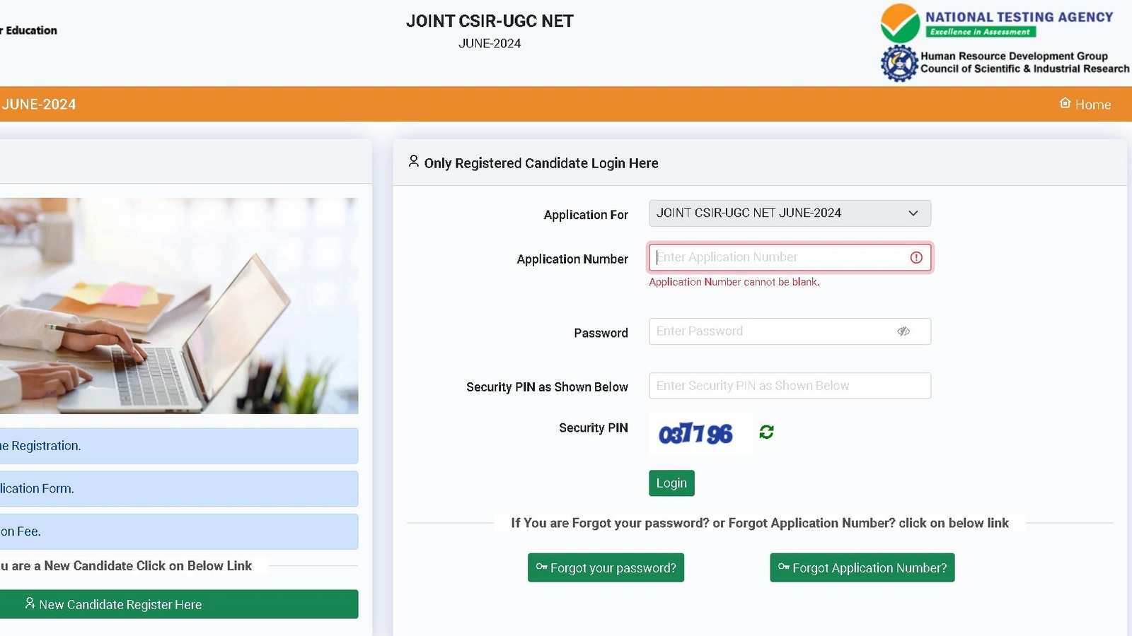 CSIR-UGC NET June 2024 registration starts at csirnet.nta.ac.in