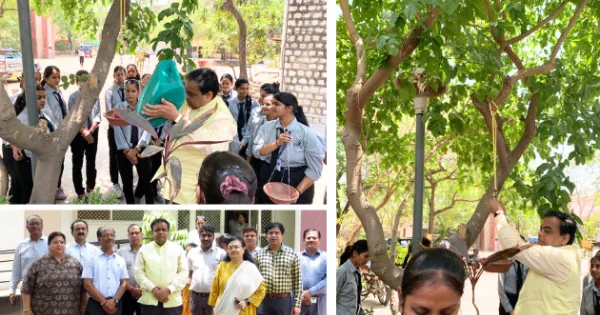 राजकीय महिला पाॅलिटेक्निक काॅलेज में की परिंडा अभियान की शुरूआत
