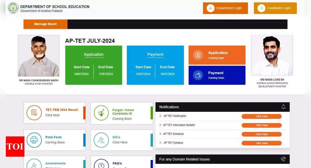 AP TET 2024 registration begins at aptet.apcfss.in: Check direct link, exam schedule and other details here - Times of India