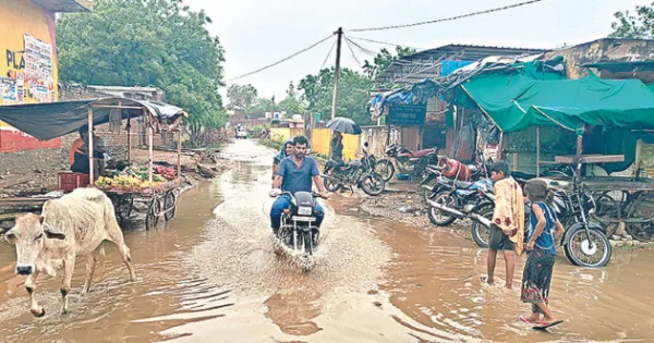 सावंतगढ़ बस स्टैंड बना ताल तलैया, मुश्किल हुआ सफर