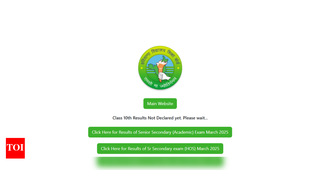 HBSE Haryana Board Class 10th Result 2025, bseh.org.in (Soon): Official website to check result - Times of India