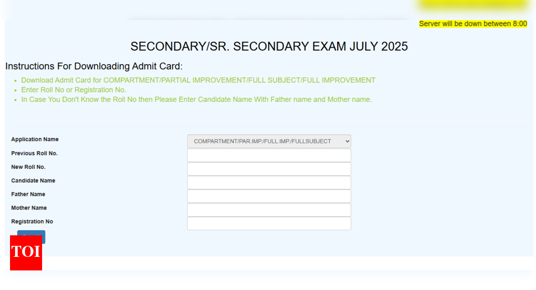 Haryana Class 10th, 12th Compartment exam 2025 admit card released: Direct link to download hall tickets here - Times of India