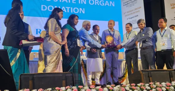 ऑर्गन ट्रांसप्लांट और अवेयरनेस बढ़ाने पर राजस्थान को दो राष्ट्रीय अवार्ड, चिकित्सा शिक्षा सचिव एवं विभाग की टीम ने दिल्ली में ग्रहण किए पुरस्कार