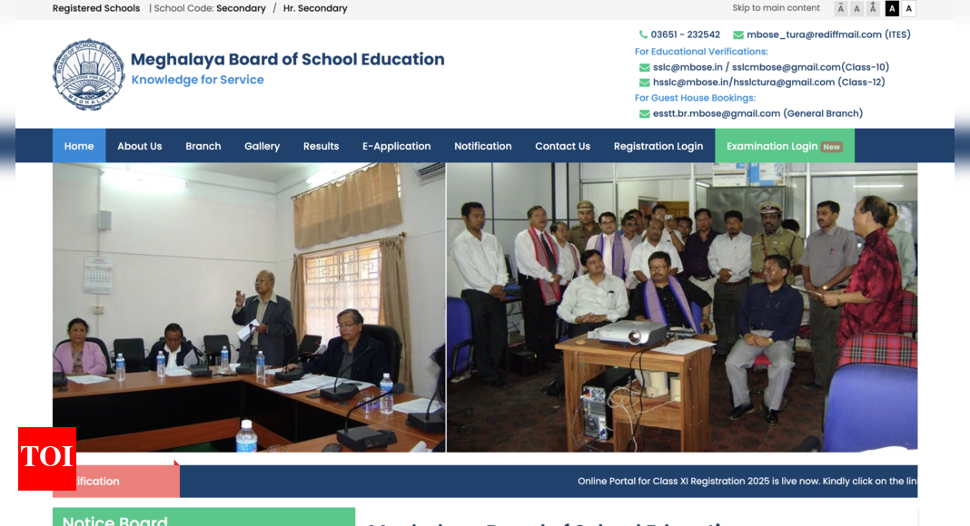 MBOSE date sheet 2026 for class 10, 12 released: Check complete Meghalaya board exam schedule here - The Times of India