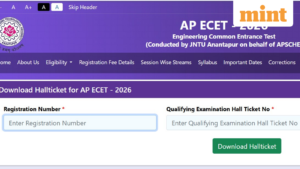 AP ECET Hall Ticket 2026 released at cets.apsche.ap.gov.in, download link here | Mint